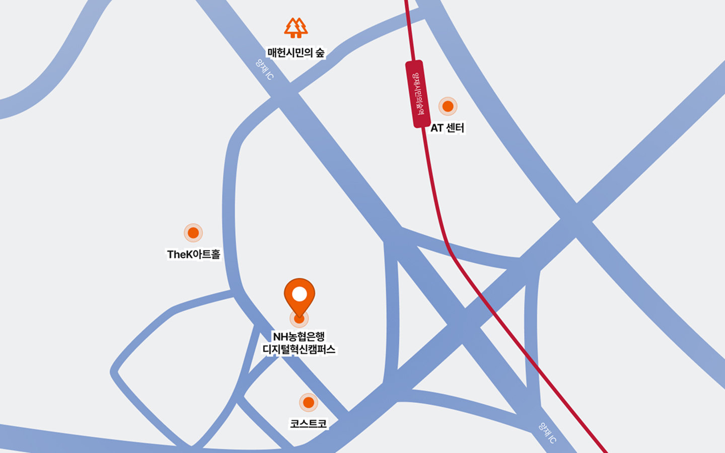 NH디지털혁신캠퍼스 위치 안내 약도